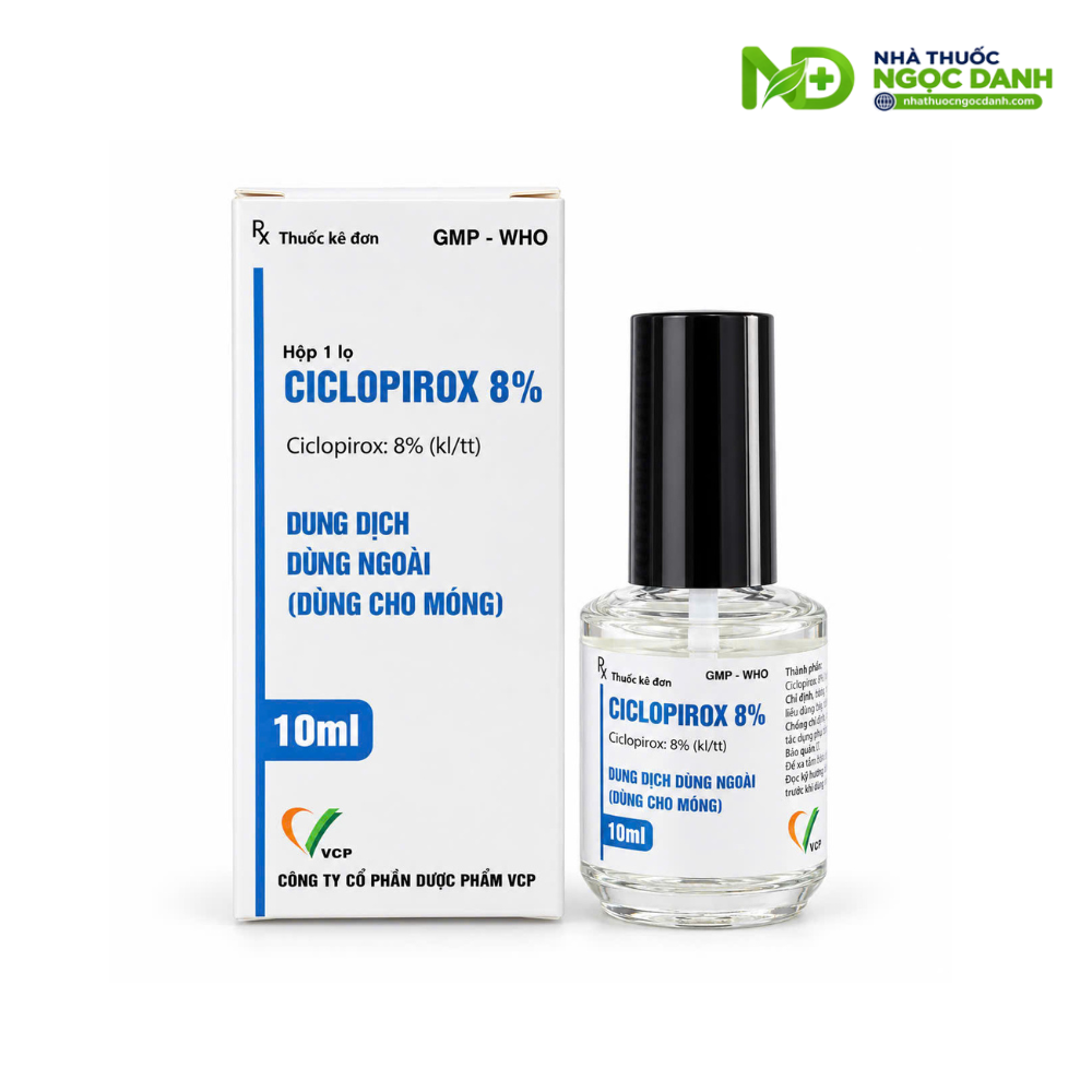 Gel Sơn Nấm Móng Ciclopirox 8% VCP 10ml – Dùng Cho Nấm Móng Tay, Móng Chân - Ảnh 6