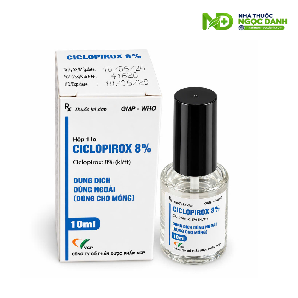 Gel Sơn Nấm Móng Ciclopirox 8% VCP 10ml – Dùng Cho Nấm Móng Tay, Móng Chân - Ảnh 4