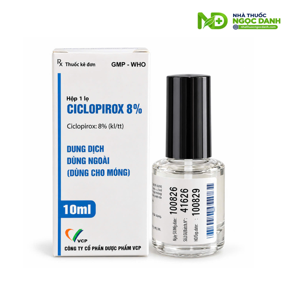 Gel Sơn Nấm Móng Ciclopirox 8% VCP 10ml – Dùng Cho Nấm Móng Tay, Móng Chân - Ảnh 3