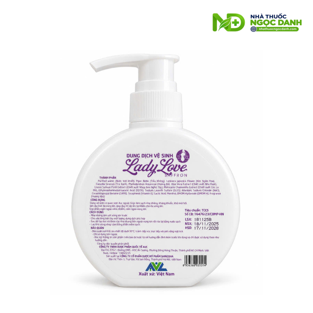 Dung Dịch Vệ Sinh Phụ Nữ LadyLove Saffron pH Balance 150ml – Làm Sạch, Khử Mùi, Hỗ Trợ Giảm Ngứa - Ảnh 6