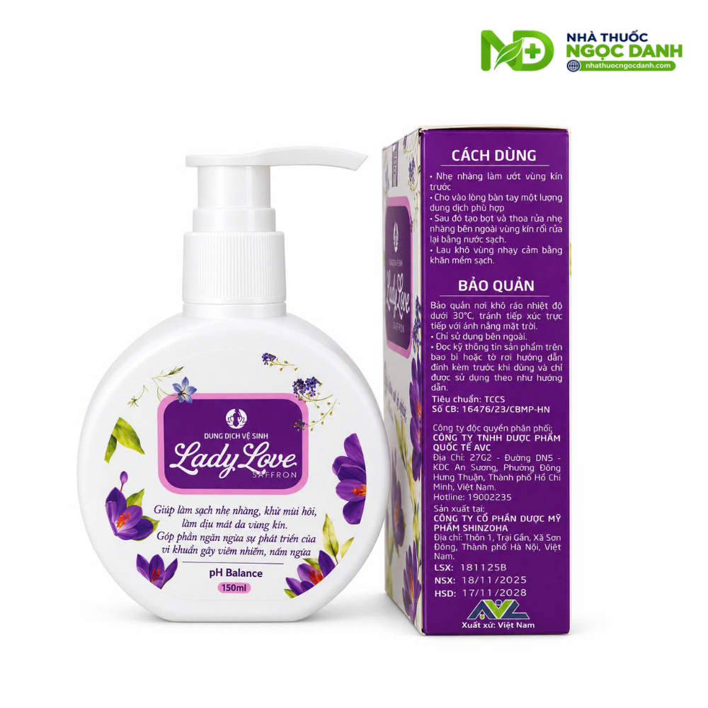 Dung Dịch Vệ Sinh Phụ Nữ LadyLove Saffron pH Balance 150ml – Làm Sạch, Khử Mùi, Hỗ Trợ Giảm Ngứa - Ảnh 4