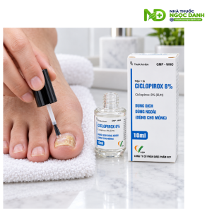 Gel Sơn Nấm Móng Ciclopirox 8% VCP 10ml – Dùng Cho Nấm Móng Tay, Móng Chân