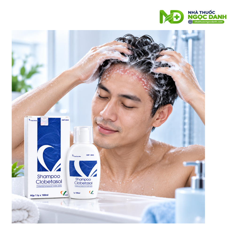 Shampoo Clobetasol VCP 100ml – Dầu Gội Điều Trị Vảy Nến Da Đầu 0,05% - Ảnh 9