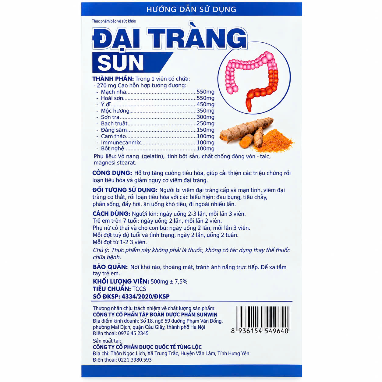 Đại Tràng SUN Hộp 50 Viên – Hỗ Trợ Tiêu Hóa, Cải Thiện Rối Loạn Tiêu Hóa - Ảnh 7