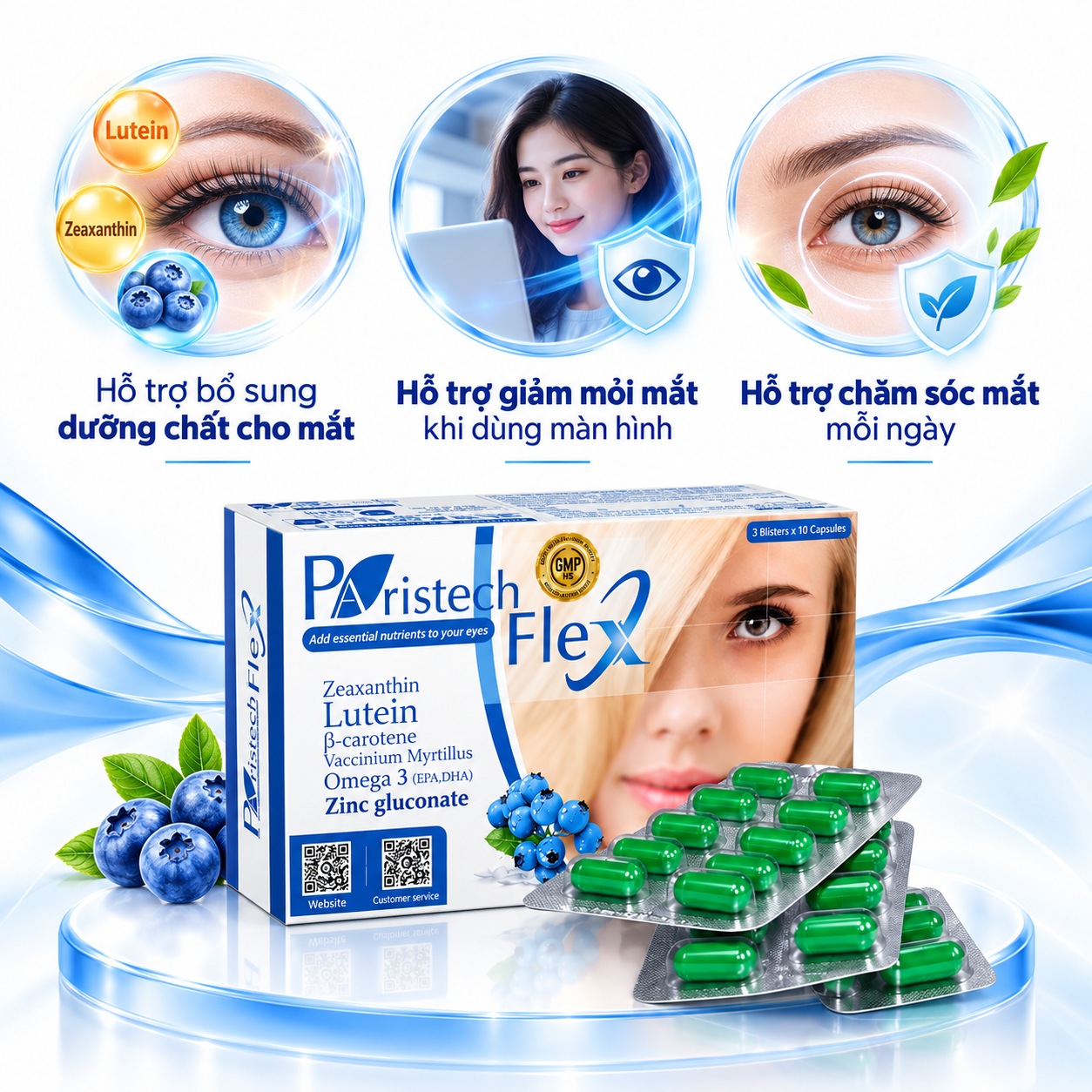 Paristech Flex 30 Viên – Bổ Sung Dưỡng Chất Cho Mắt, Hỗ Trợ Giảm Nhức Mỏi Và Khô Mắt - Ảnh 12