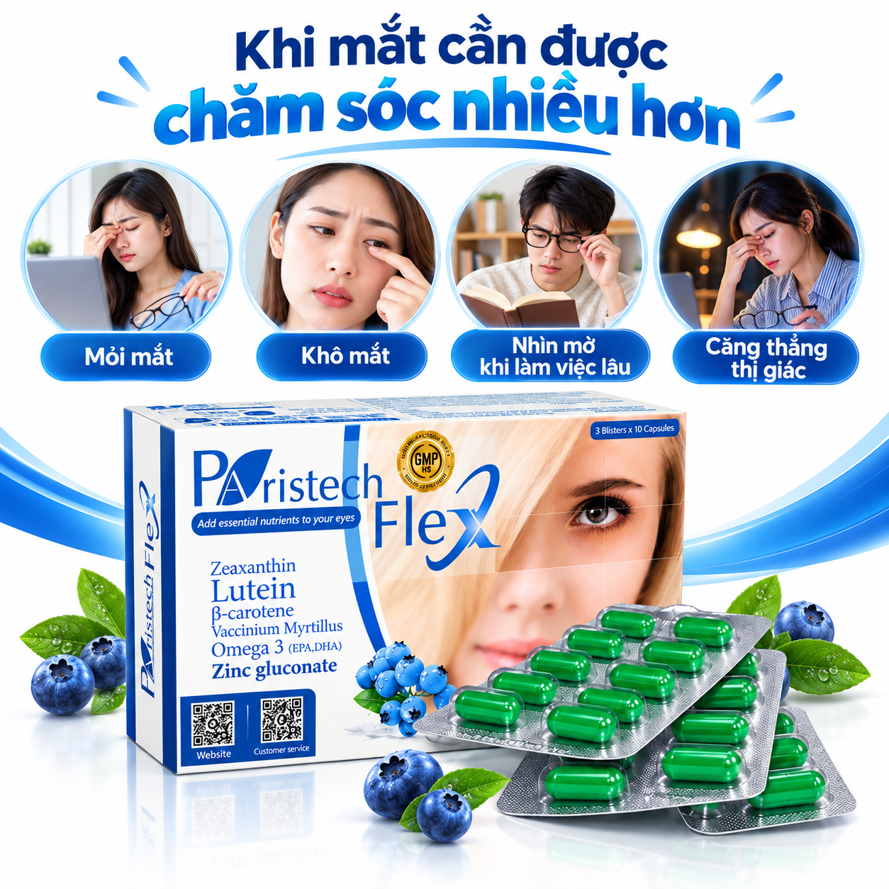Paristech Flex 30 Viên – Bổ Sung Dưỡng Chất Cho Mắt, Hỗ Trợ Giảm Nhức Mỏi Và Khô Mắt - Ảnh 9