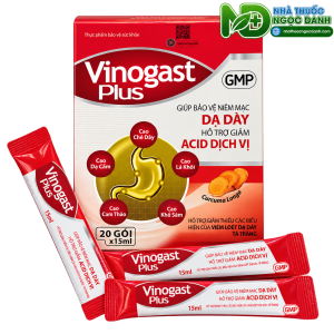 Vinogast Plus 20 Gói x 15ml – Hỗ Trợ Giảm Acid, Bảo Vệ Niêm Mạc Dạ Dày
