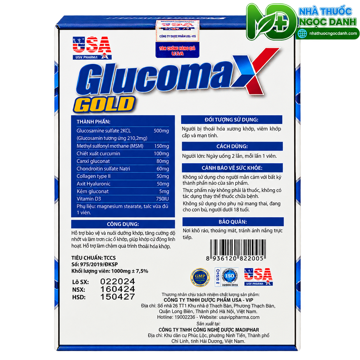 Glucomax Gold 50 Viên – Hỗ Trợ Bảo Vệ Và Nuôi Dưỡng Khớp - Ảnh 4