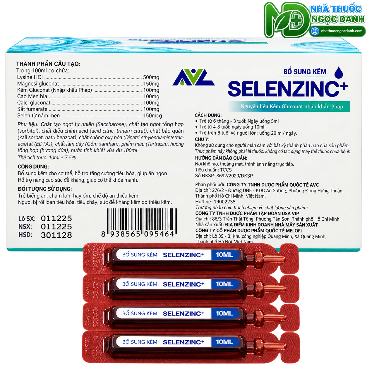 Selenzinc+ Bổ Sung Kẽm Hỗ Trợ Ăn Ngon, Tăng Sức Đề Kháng Hộp 20 Ống - Ảnh 3