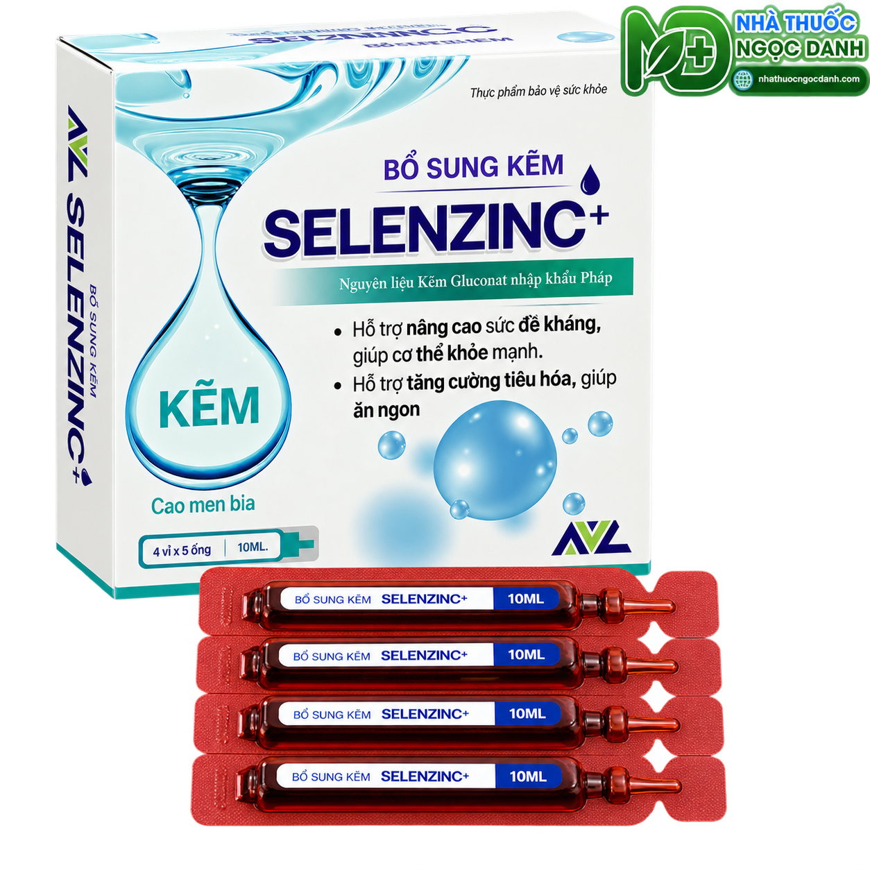 Selenzinc+ Bổ Sung Kẽm Hỗ Trợ Ăn Ngon, Tăng Sức Đề Kháng Hộp 20 Ống - Ảnh 2