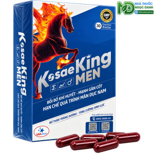 KosaeKing Men – Hỗ Trợ Tăng Cường Sinh Lực, Bổ Thận Dương, Hộp 30 Viên