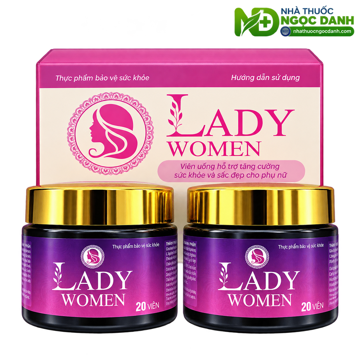LADY WOMEN – Hỗ Trợ Chống Oxy Hóa, Hạn Chế Lão Hóa Và Làm Đẹp Da, Hộp 2 Lọ x 20 Viên - Ảnh 4