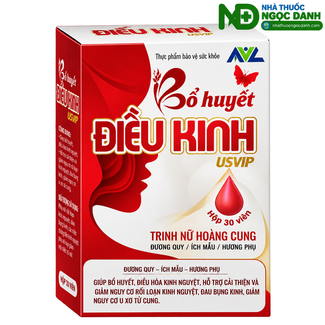 Bổ Huyết Điều Kinh USVIP – Hỗ Trợ Điều Hòa Kinh Nguyệt, Giảm Nguy Cơ Rối Loạn Kinh Nguyệt, Hộp 30 Viên - Ảnh 5