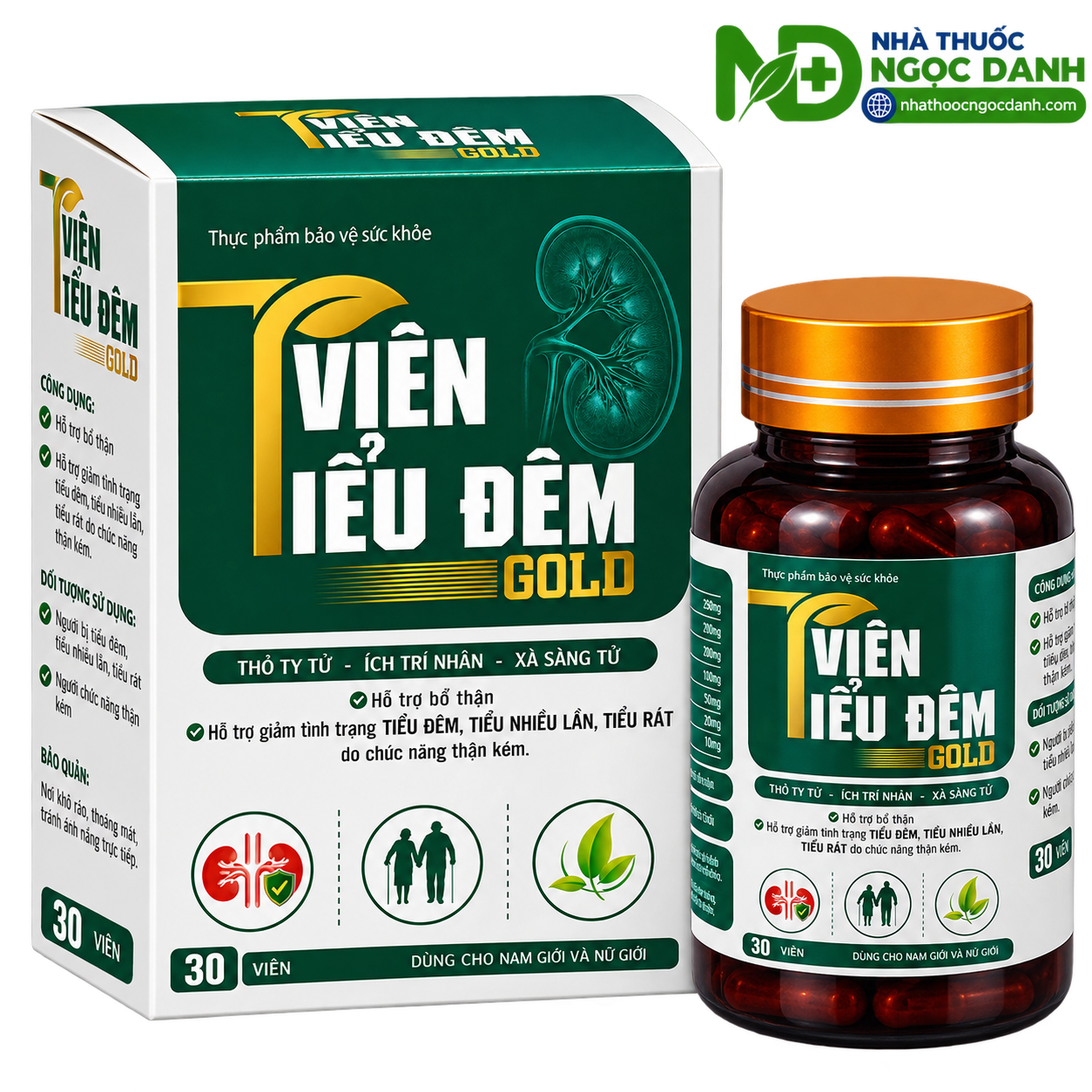 Viên Tiểu Đêm Gold – Hỗ Trợ Bổ Thận, Giảm Tiểu Đêm, Tiểu Nhiều Lần, Tiểu Rắt, Hộp 30 Viên - Ảnh 6