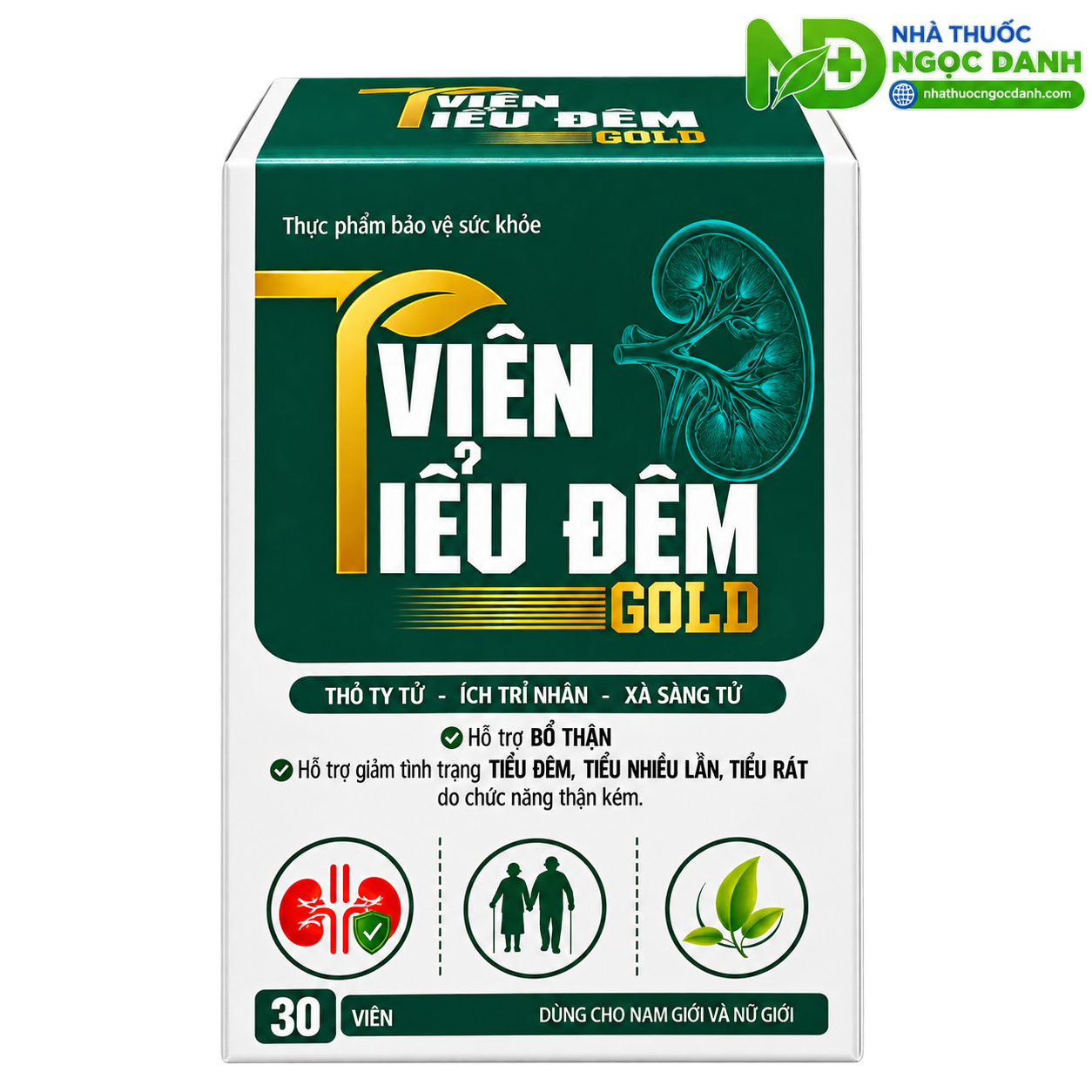 Viên Tiểu Đêm Gold – Hỗ Trợ Bổ Thận, Giảm Tiểu Đêm, Tiểu Nhiều Lần, Tiểu Rắt, Hộp 30 Viên - Ảnh 3