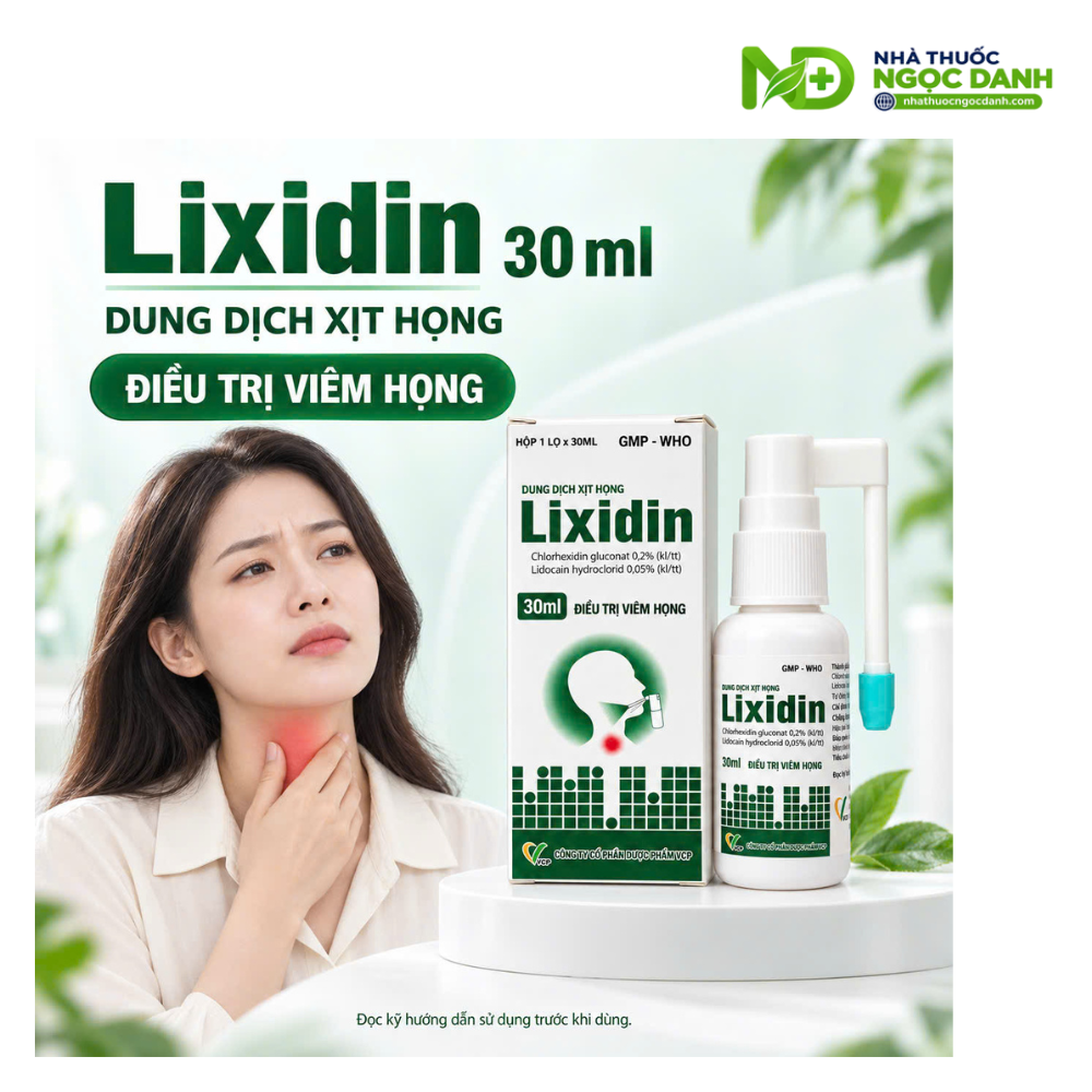 Dung Dịch Xịt Họng Lixidin 30ml VCP – Giảm Đau Họng, Khàn Tiếng, Viêm Họng Do Kích Ứng - Ảnh 8
