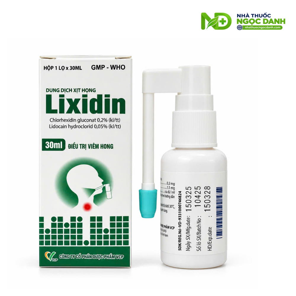 Dung Dịch Xịt Họng Lixidin 30ml VCP – Giảm Đau Họng, Khàn Tiếng, Viêm Họng Do Kích Ứng - Ảnh 6