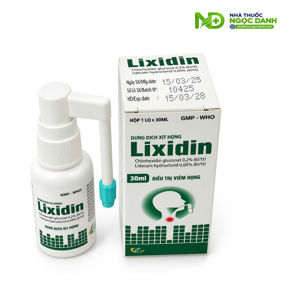 Dung Dịch Xịt Họng Lixidin 30ml VCP – Giảm Đau Họng, Khàn Tiếng, Viêm Họng Do Kích Ứng - Ảnh 3