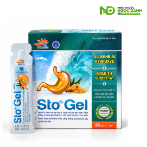 Sto Gel Sunwin – Hỗ Trợ Bảo Vệ Dạ Dày, Giảm Ợ Hơi, Ợ Chua, Hộp 20 Gói x 10ml