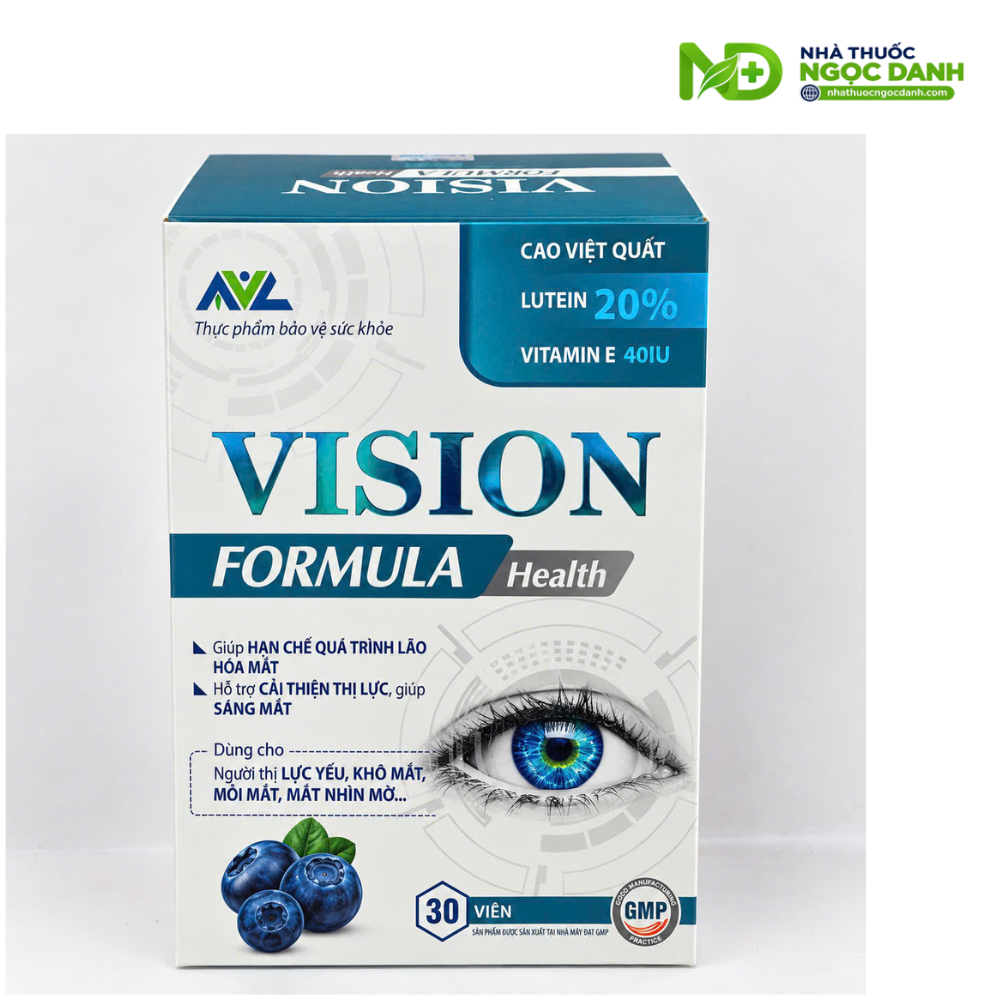 Vision Formula Health Hộp 30 Viên – Bổ Sung Chất Chống Oxy Hóa, Hỗ Trợ Cải Thiện Thị Lực & Giúp Sáng Mắt