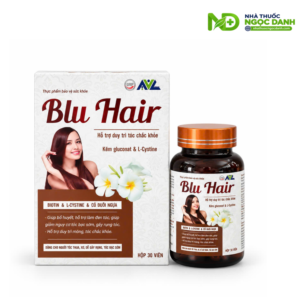 Blu Hair Hộp 30 Viên – Hỗ Trợ Tóc Chắc Khỏe, Giảm Nguy Cơ Tóc Bạc Sớm, Gãy Rụng - Ảnh 5
