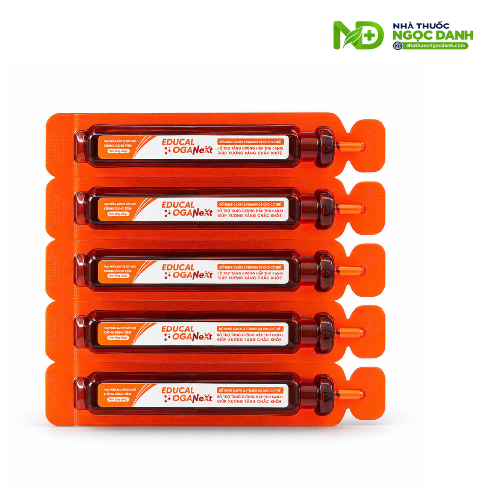 Educal Oganext 20 Ống x 10ml – Bổ Sung Canxi, Vitamin D3, Hỗ Trợ Xương Răng Chắc Khỏe - Ảnh 4
