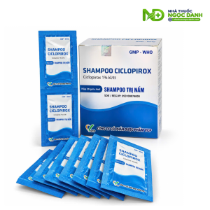 Shampoo Ciclopirox VCP 1% Hộp 20 Gói x 6ml – Điều Trị Viêm Da Tiết Bã Da Đầu Ở Người Lớn