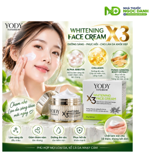 Kem Dưỡng Trắng Da 3X Yody Tomorrow Whitening X3 Face Cream 10g – Dưỡng Ẩm, Hỗ Trợ Mờ Nám Thâm