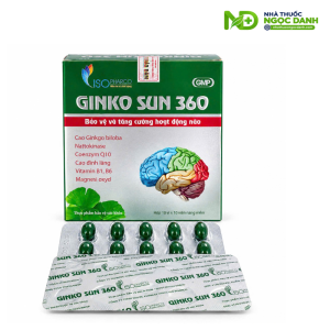 Ginko Sun 360 Hộp 100 Viên – Hỗ Trợ Tăng Cường Tuần Hoàn Não, Giảm Đau Đầu Hoa Mắt Chóng Mặt