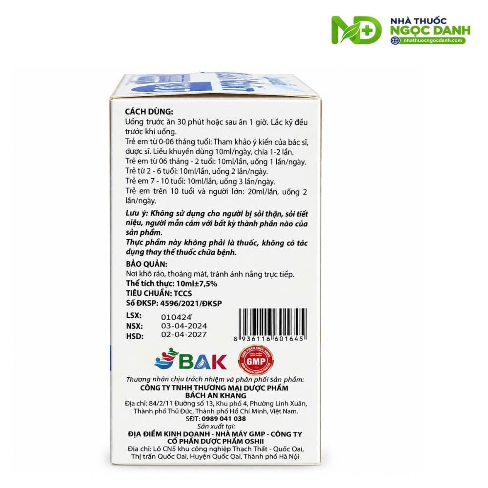 Calci Nulin MK7 – Bổ sung Canxi, Vitamin D3, K2 MK7 hỗ trợ xương răng chắc khỏe, phát triển chiều cao – Hộp 20 ống x 10ml - Ảnh 6