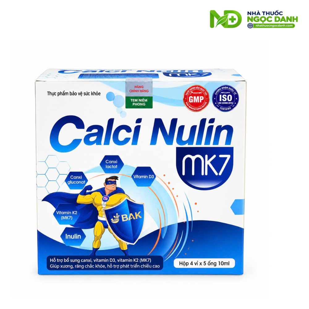 Calci Nulin MK7 – Bổ sung Canxi, Vitamin D3, K2 MK7 hỗ trợ xương răng chắc khỏe, phát triển chiều cao – Hộp 20 ống x 10ml - Ảnh 5