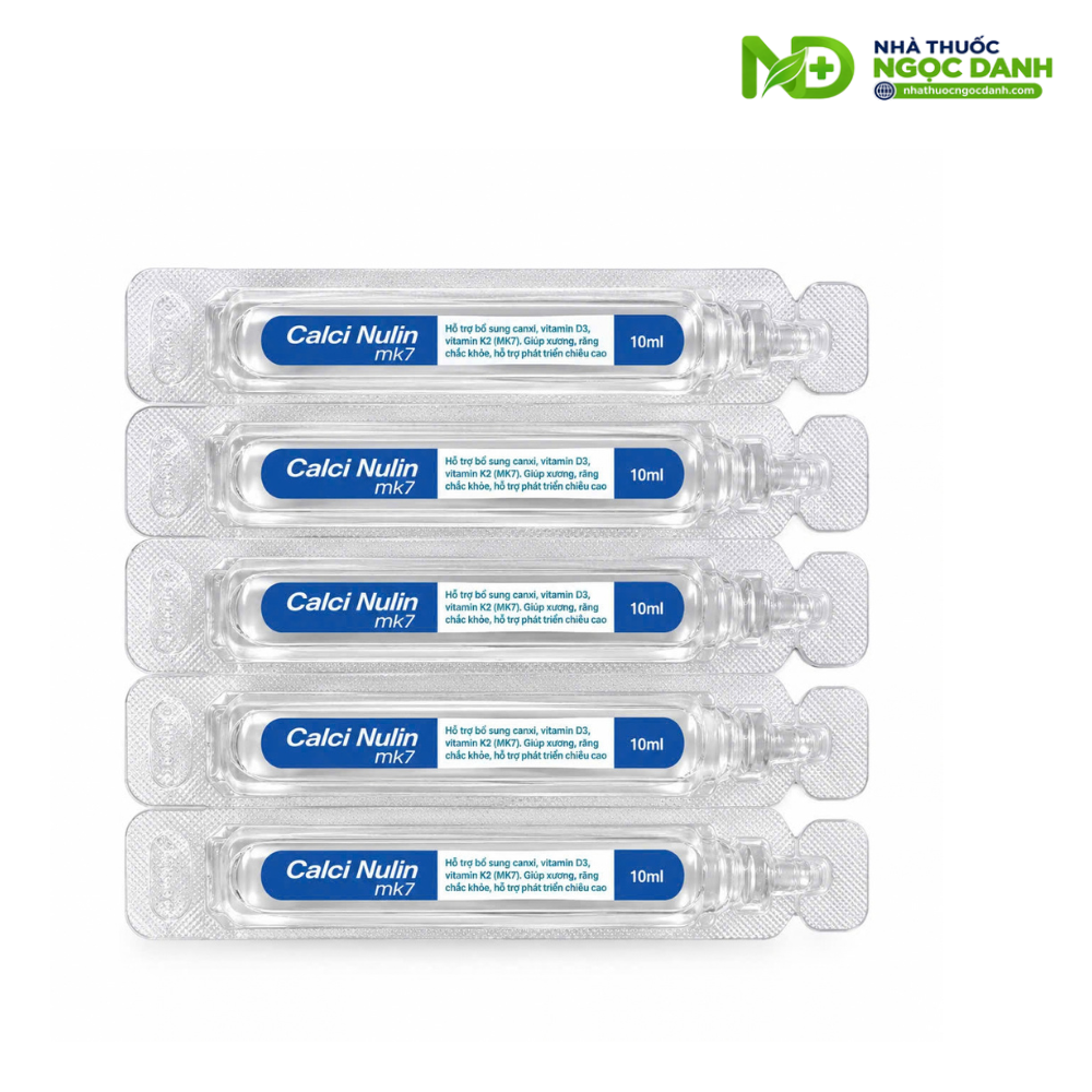 Calci Nulin MK7 – Bổ sung Canxi, Vitamin D3, K2 MK7 hỗ trợ xương răng chắc khỏe, phát triển chiều cao – Hộp 20 ống x 10ml - Ảnh 3