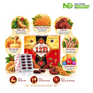 12B – Viên uống bổ sung vitamin, hỗ trợ bồi bổ cơ thể, ăn ngon và nâng cao sức đề kháng – Hộp 100 viên