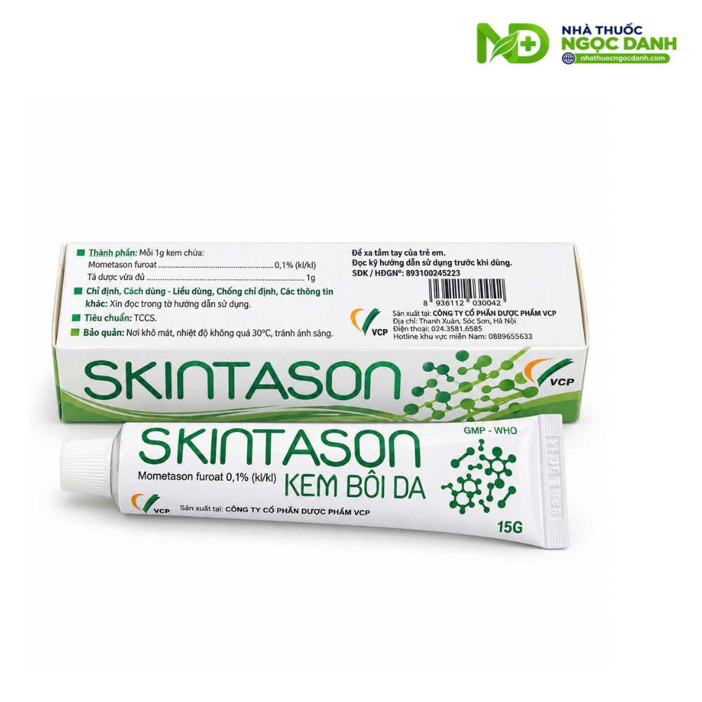 Skintason Kem Bôi Da 15g – Mometason Furoat 0,1% hỗ trợ chống viêm, giảm ngứa trong vảy nến và viêm da dị ứng - Ảnh 5