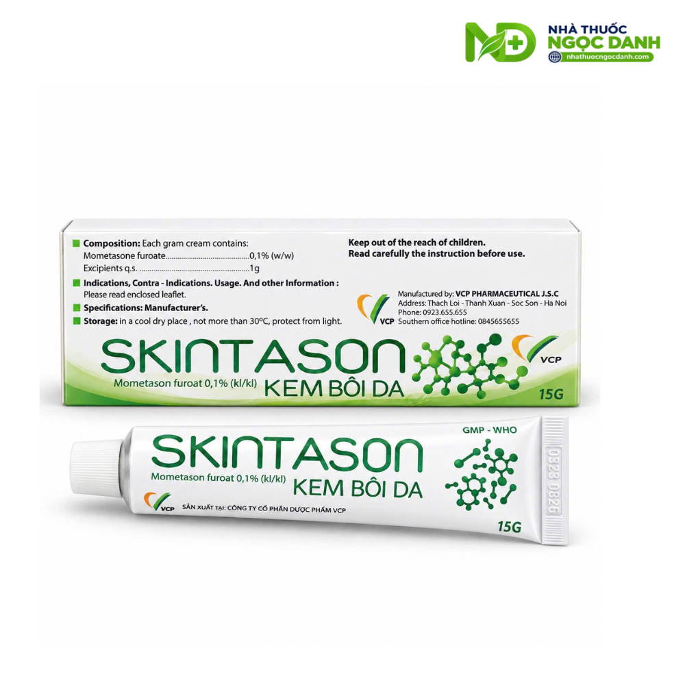 Skintason Kem Bôi Da 15g – Mometason Furoat 0,1% hỗ trợ chống viêm, giảm ngứa trong vảy nến và viêm da dị ứng - Ảnh 2