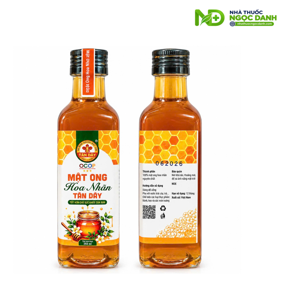Mật Ong Hoa Nhãn Tấn Đầy 250ml – 100% Mật Ong Hoa Nhãn Nguyên Chất - Ảnh 4