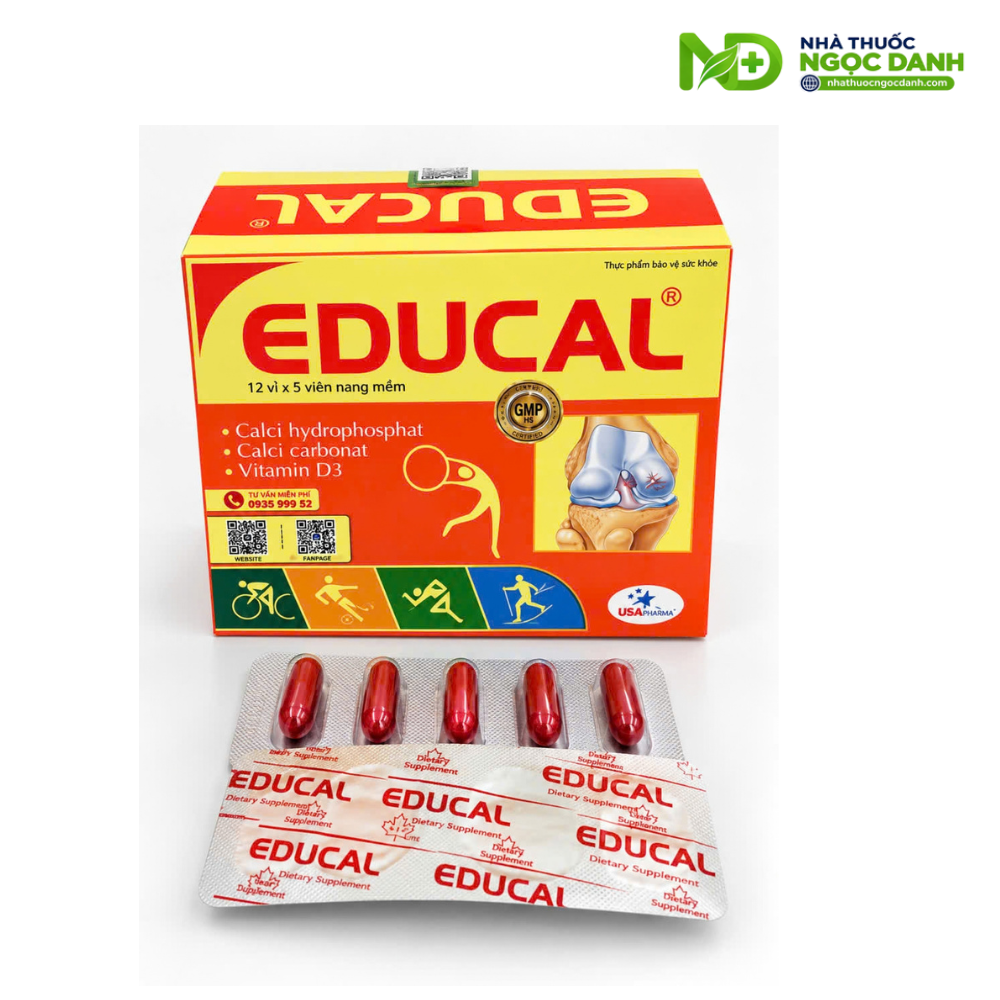 EDUCAL 60 viên – Bổ sung Canxi và Vitamin D3 hỗ trợ xương răng chắc khỏe - Ảnh 3