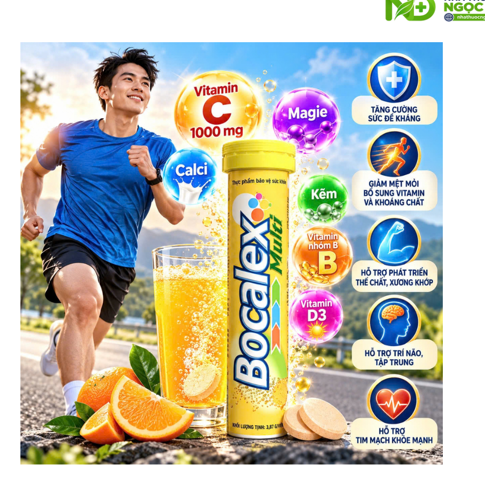 Bocalex Multi Tuýp 20 Viên Sủi – Bổ sung Vitamin và Khoáng chất cho cơ thể