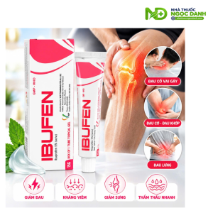 IBUFEN Ibuprofen 5% Tuýp 15g – Gel bôi ngoài da chứa Ibuprofen 5%