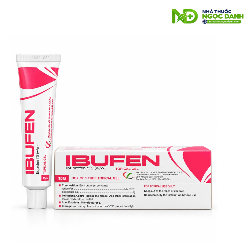 IBUFEN Ibuprofen 5% Tuýp 15g – Gel bôi ngoài da chứa Ibuprofen 5% - Ảnh 2