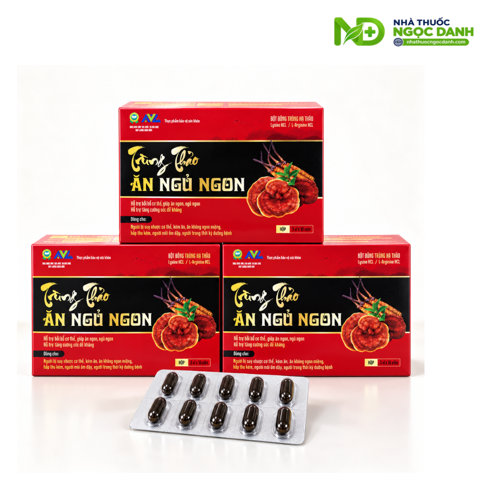 Trùng Thảo Ăn Ngủ Ngon Hộp 30 Viên – Hỗ trợ ăn ngon, ngủ ngon, bồi bổ cơ thể - Ảnh 8