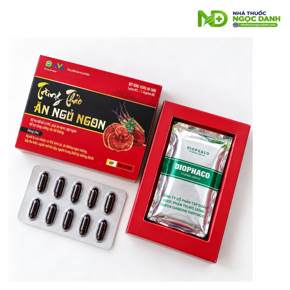 Trùng Thảo Ăn Ngủ Ngon Hộp 30 Viên – Hỗ trợ ăn ngon, ngủ ngon, bồi bổ cơ thể - Ảnh 7