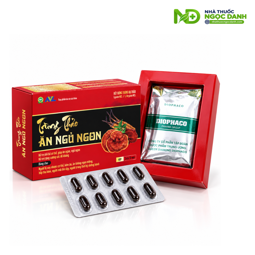 Trùng Thảo Ăn Ngủ Ngon Hộp 30 Viên – Hỗ trợ ăn ngon, ngủ ngon, bồi bổ cơ thể - Ảnh 4