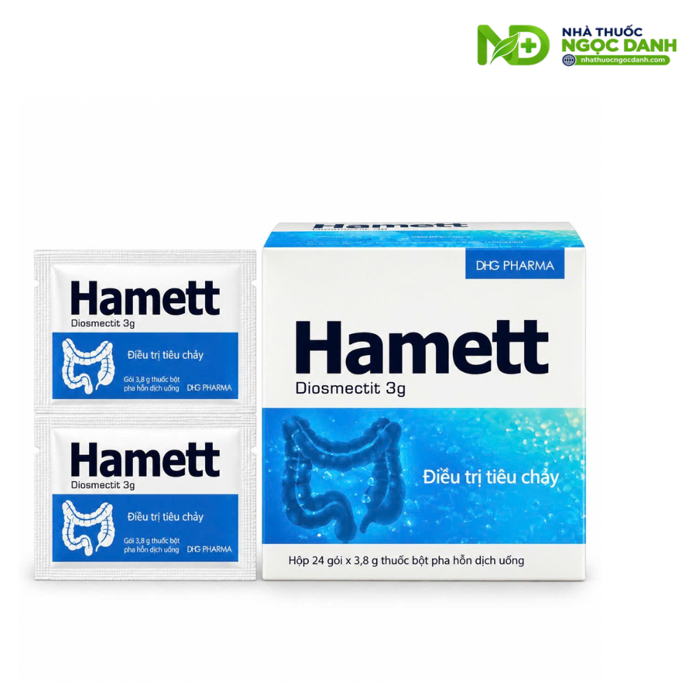 Hamett 3g DHG Pharma Hộp 24 Gói – Diosmectit điều trị tiêu chảy - Ảnh 4
