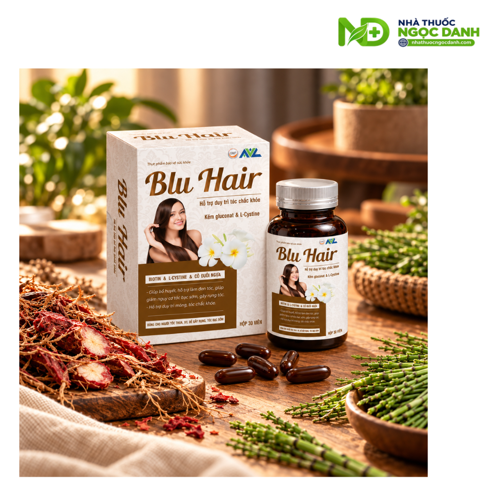 Blu Hair Hộp 30 Viên – Hỗ Trợ Tóc Chắc Khỏe, Giảm Nguy Cơ Tóc Bạc Sớm, Gãy Rụng - Ảnh 10