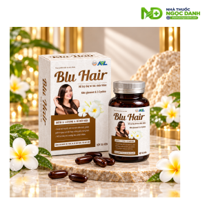 Blu Hair Hộp 30 Viên – Hỗ Trợ Tóc Chắc Khỏe, Giảm Nguy Cơ Tóc Bạc Sớm, Gãy Rụng