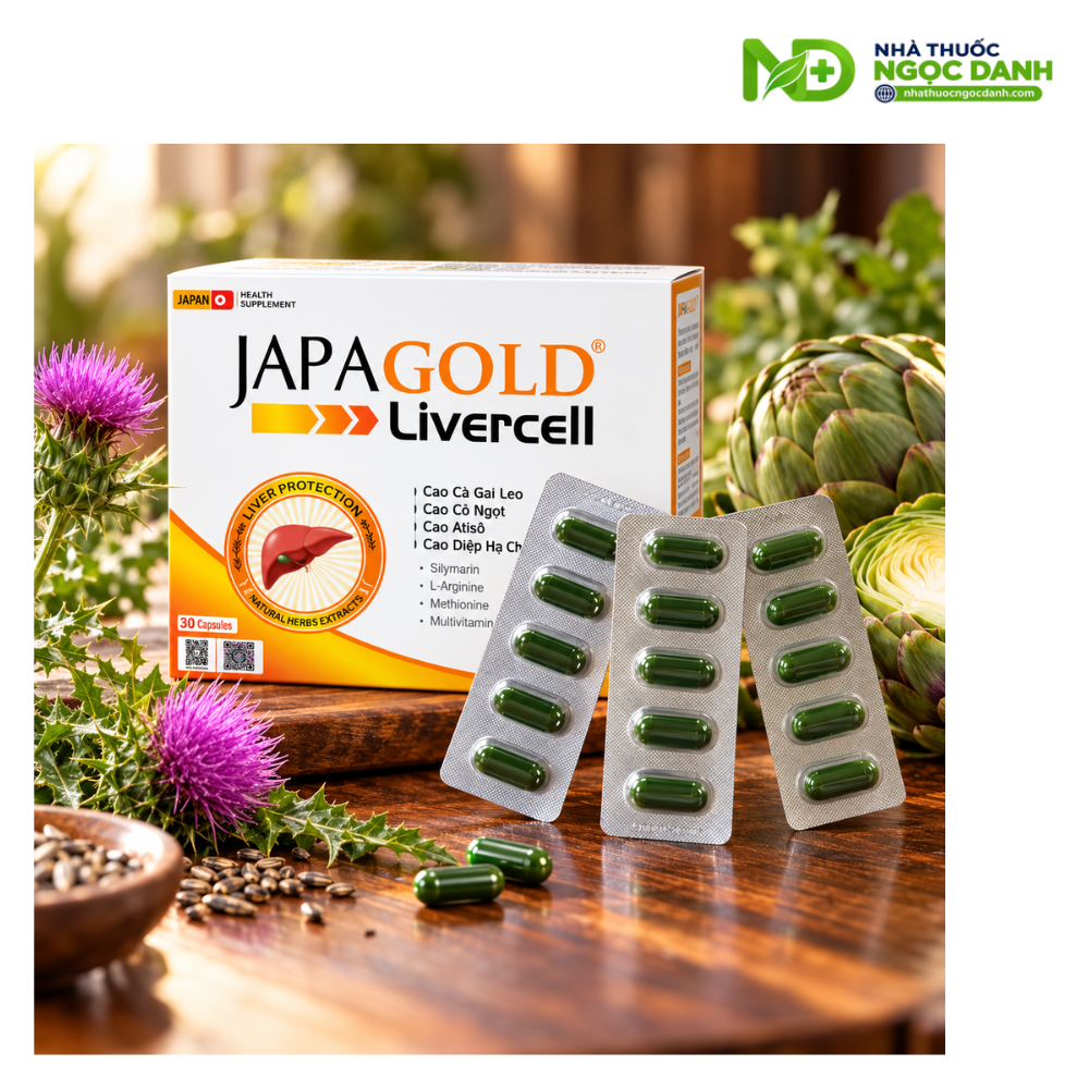 JapaGold Liver-cell Hộp 60 Viên – Hỗ Trợ Bảo Vệ Gan, Tăng Cường Chức Năng Gan