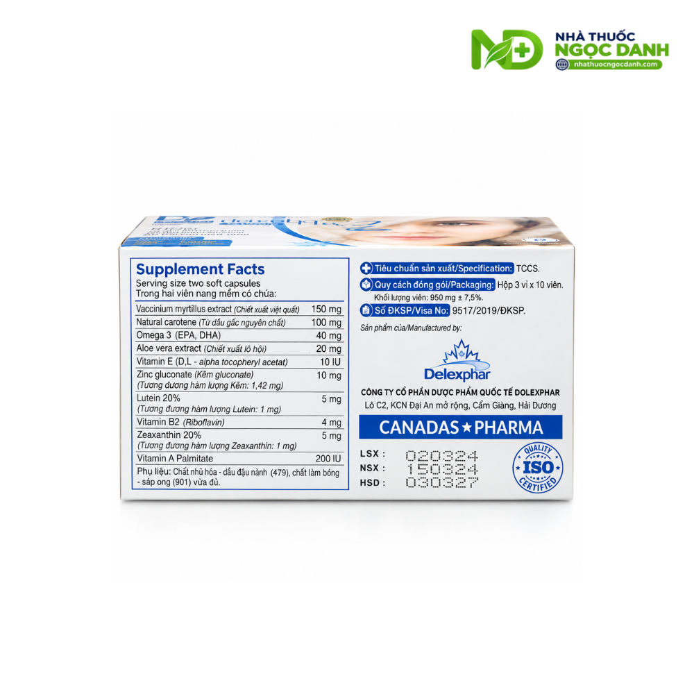 Paristech Flex 30 Viên – Bổ Sung Dưỡng Chất Cho Mắt, Hỗ Trợ Giảm Nhức Mỏi Và Khô Mắt - Ảnh 3