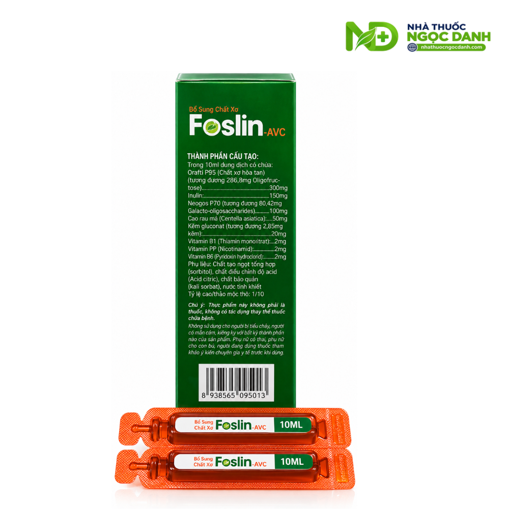Foslin-AVC Bổ Sung Chất Xơ – Hỗ Trợ Nhuận Tràng, Cải Thiện Táo Bón Cho Trẻ Từ 1 Tuổi Và Người Lớn - Ảnh 3