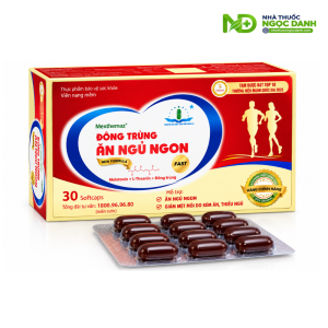 Mexthemaz Đông Trùng Ăn Ngủ Ngon Hộp 30 Viên – Hỗ Trợ Ăn Ngủ Ngon, Giảm Mệt Mỏi